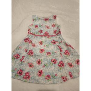 Janie & Jack Blue/Pink Floral Dress  Sz 4